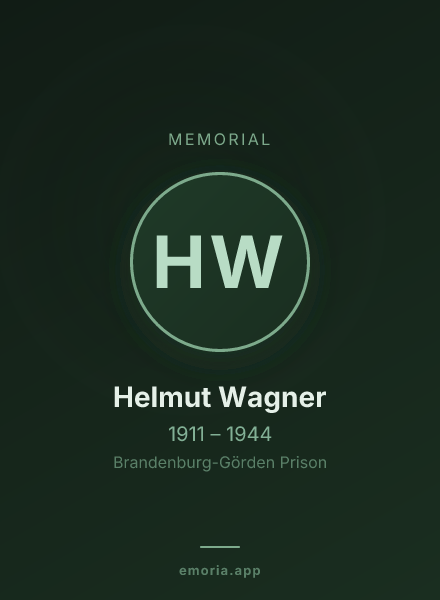Memorial portrait of Helmut Wagner
