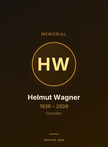 Memorial portrait of Helmut Wagner