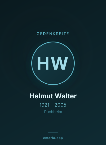 Gedenkportrait von Helmut Walter