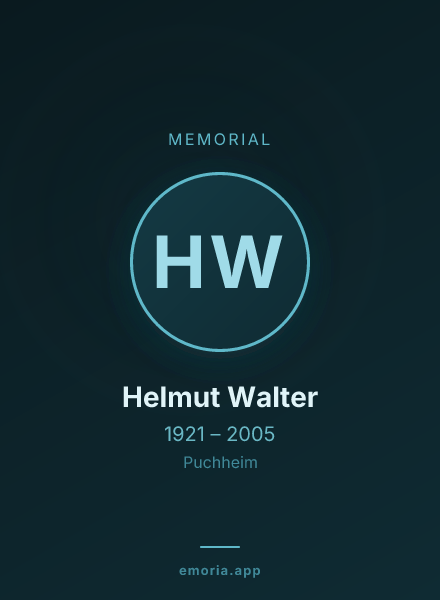 Memorial portrait of Helmut Walter