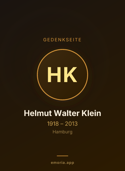 Gedenkportrait von Helmut Walter Klein