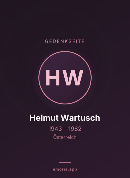Gedenkportrait von Helmut Wartusch