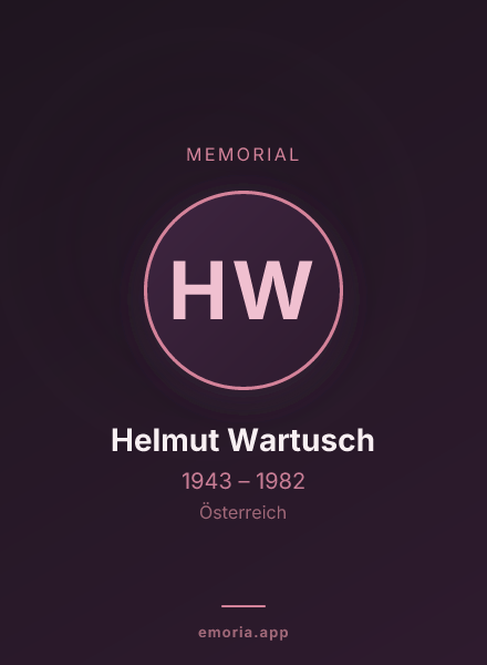 Memorial portrait of Helmut Wartusch