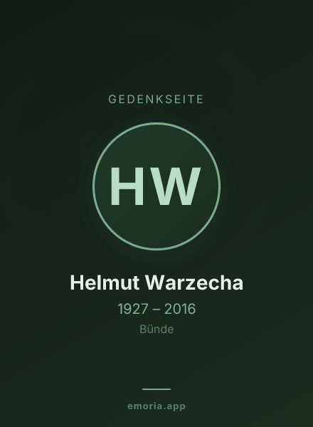 Gedenkportrait von Helmut Warzecha