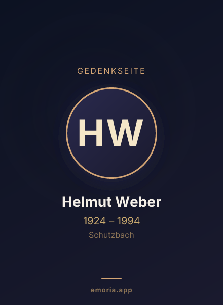 Gedenkportrait von Helmut Weber