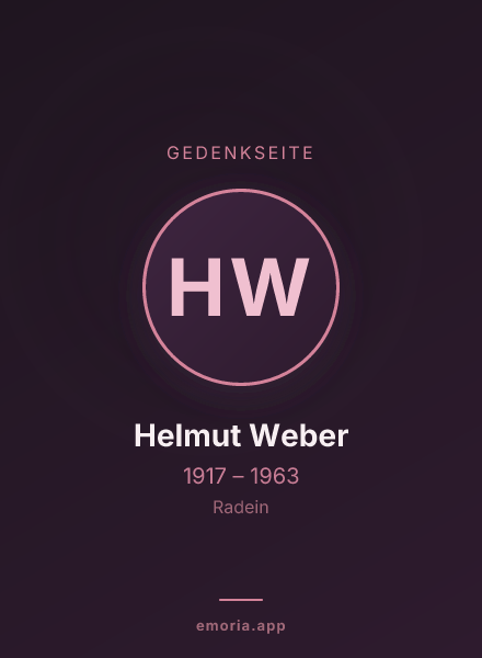 Gedenkportrait von Helmut Weber