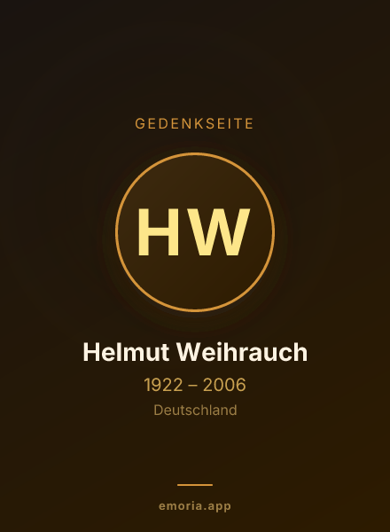Gedenkportrait von Helmut Weihrauch