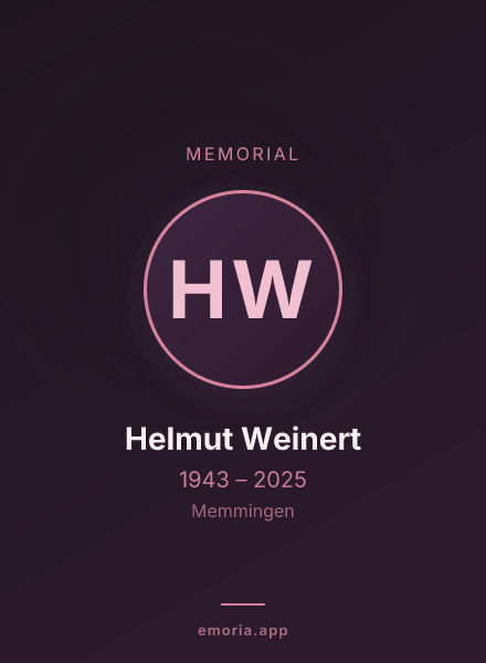 Memorial portrait of Helmut Weinert