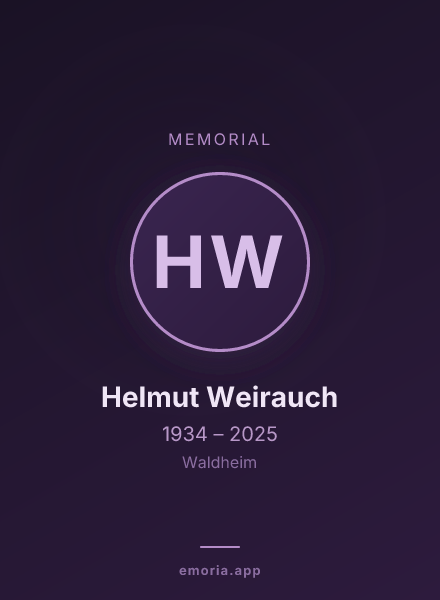 Memorial portrait of Helmut Weirauch