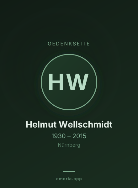 Gedenkportrait von Helmut Wellschmidt