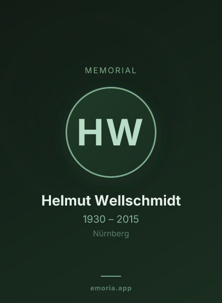 Memorial portrait of Helmut Wellschmidt