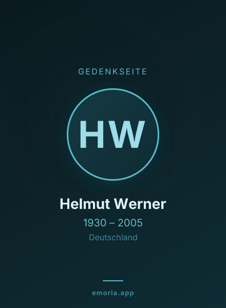 Gedenkportrait von Helmut Werner