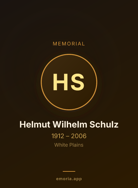 Memorial portrait of Helmut Wilhelm Schulz