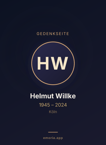 Gedenkportrait von Helmut Willke