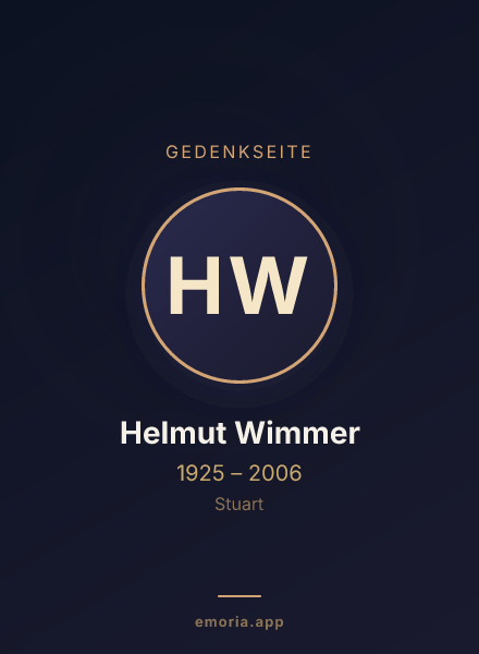 Gedenkportrait von Helmut Wimmer