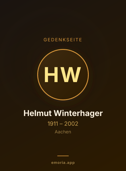 Gedenkportrait von Helmut Winterhager