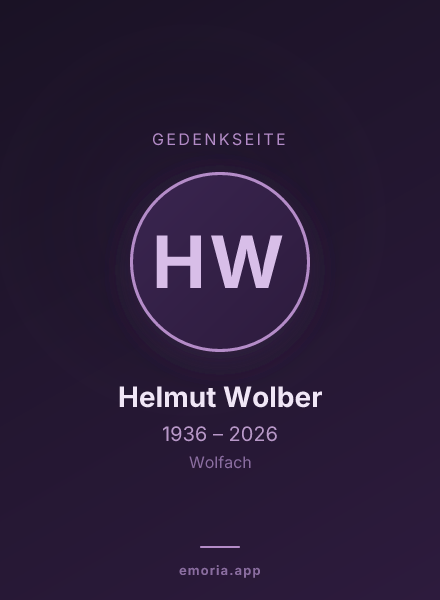 Gedenkportrait von Helmut Wolber