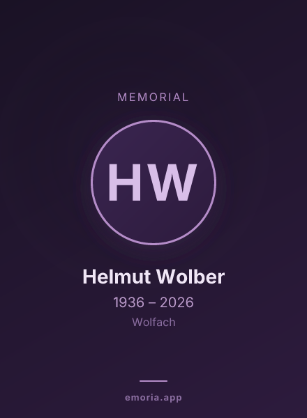 Memorial portrait of Helmut Wolber