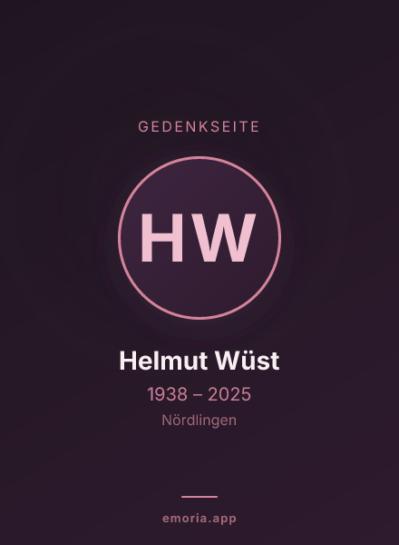 Gedenkportrait von Helmut Wüst