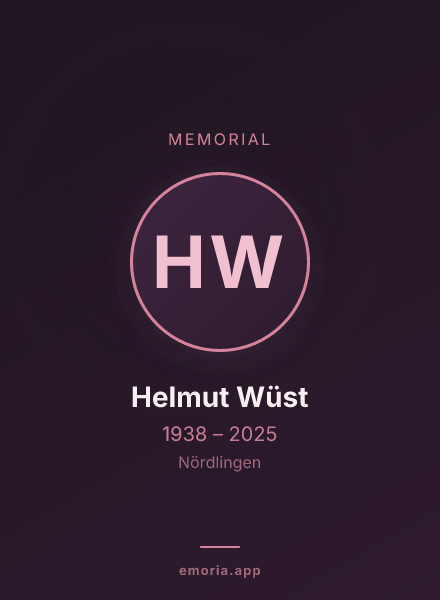 Memorial portrait of Helmut Wüst