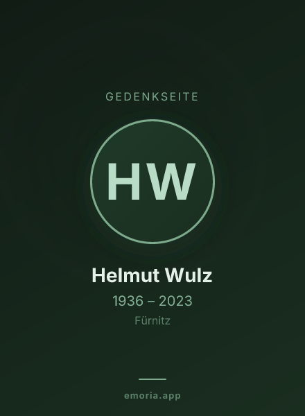 Gedenkportrait von Helmut Wulz