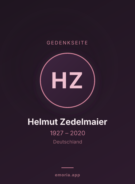 Gedenkportrait von Helmut Zedelmaier