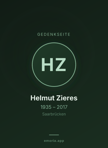Gedenkportrait von Helmut Zieres