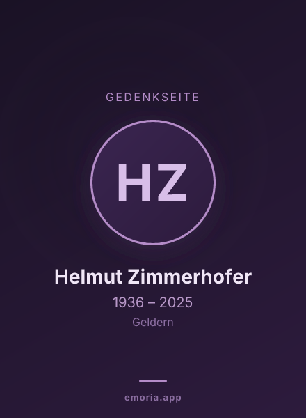 Gedenkportrait von Helmut Zimmerhofer