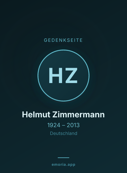 Gedenkportrait von Helmut Zimmermann