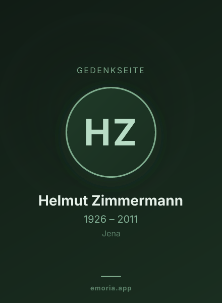 Gedenkportrait von Helmut Zimmermann