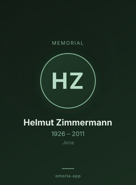 Memorial portrait of Helmut Zimmermann