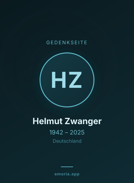 Gedenkportrait von Helmut Zwanger
