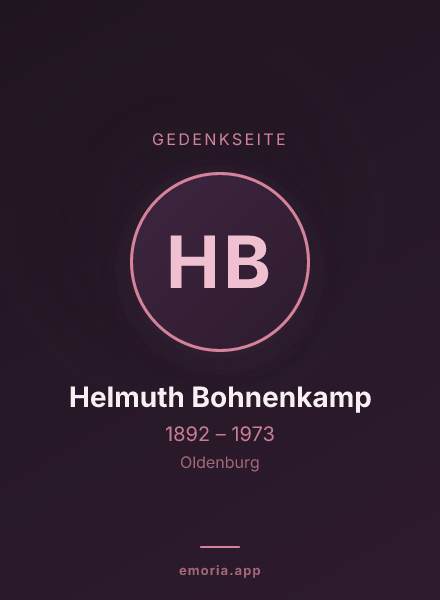 Gedenkportrait von Helmuth Bohnenkamp