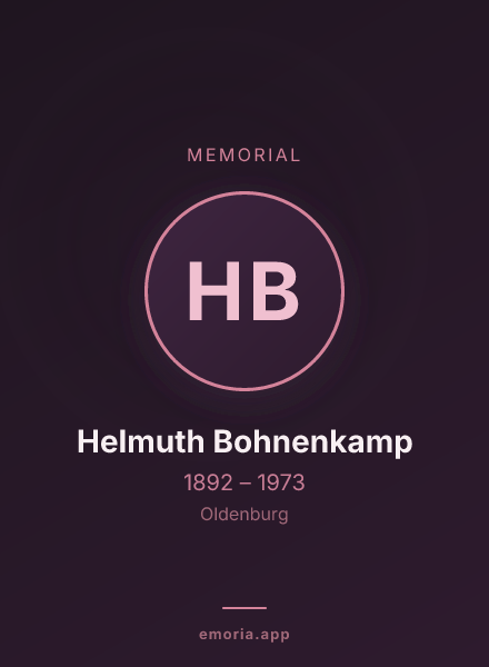 Memorial portrait of Helmuth Bohnenkamp