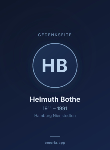 Gedenkportrait von Helmuth Bothe