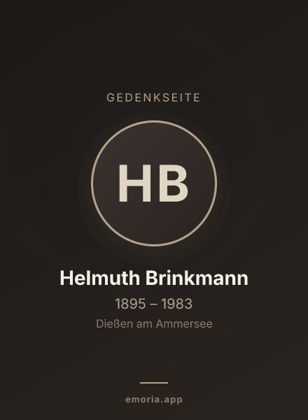 Gedenkportrait von Helmuth Brinkmann