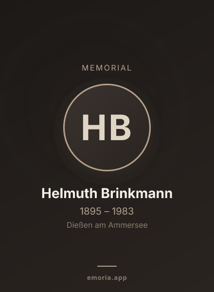 Memorial portrait of Helmuth Brinkmann