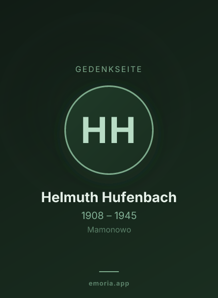Gedenkportrait von Helmuth Hufenbach