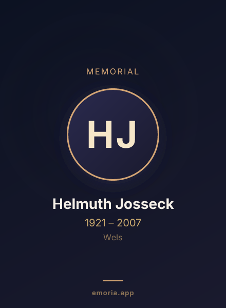Memorial portrait of Helmuth Josseck