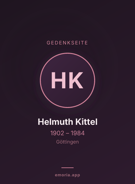 Gedenkportrait von Helmuth Kittel