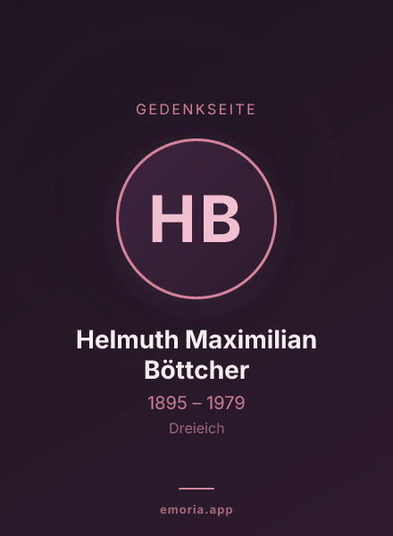 Gedenkportrait von Helmuth Maximilian Böttcher