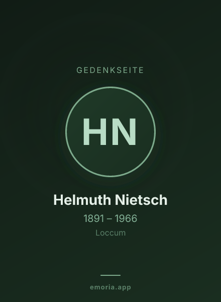 Gedenkportrait von Helmuth Nietsch
