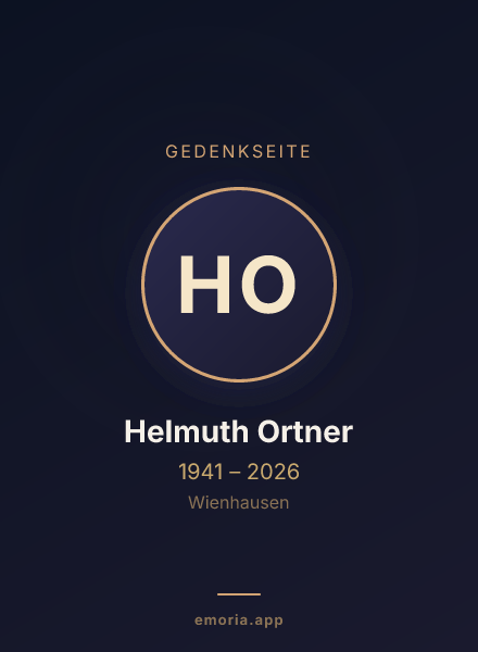 Gedenkportrait von Helmuth Ortner