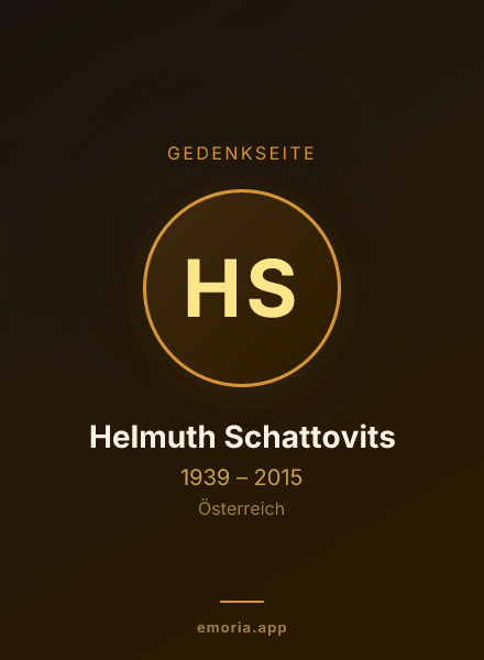Gedenkportrait von Helmuth Schattovits