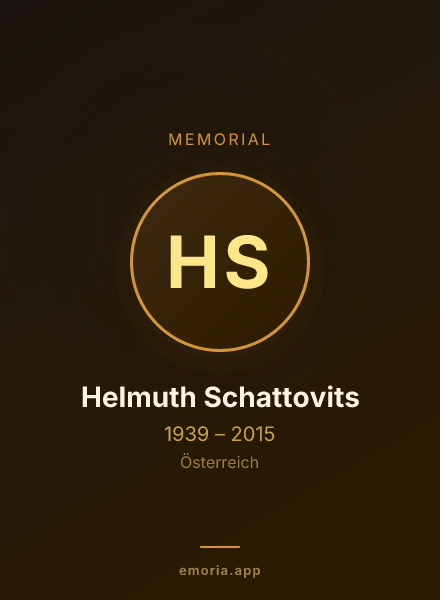 Memorial portrait of Helmuth Schattovits