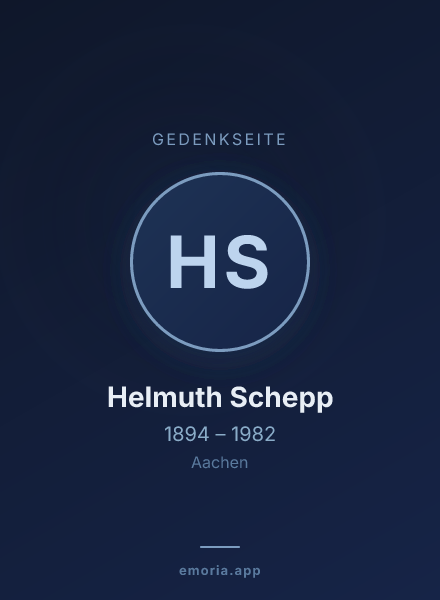 Gedenkportrait von Helmuth Schepp