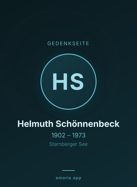 Gedenkportrait von Helmuth Schönnenbeck