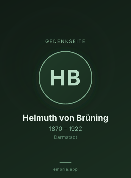 Gedenkportrait von Helmuth von Brüning