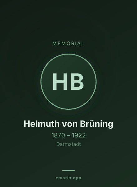 Memorial portrait of Helmuth von Brüning