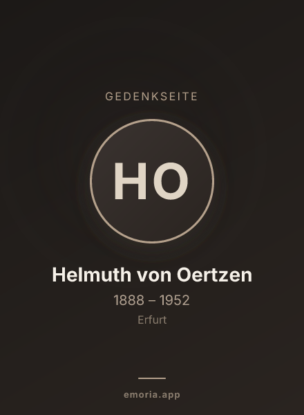 Gedenkportrait von Helmuth von Oertzen